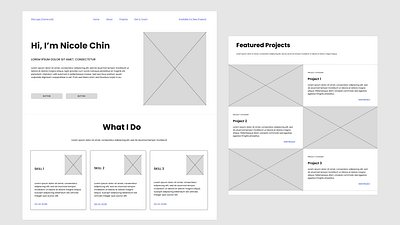 Portfolio Wireframes design portfolio profile ui ux wireframe