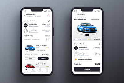 Car Booking App UI Design Case Study // Jacksphere branding car booking car rental case study creative design graphic design illustration jacksphere minimal modern simple timeless ui user friendly user interface