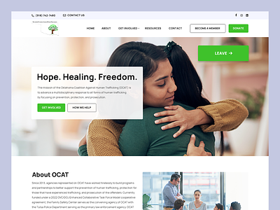 Oklahoma Coalition Against Human Trafficking // Web Design coalition donation freedom human trafficking non profit oklahoma volunteer web design