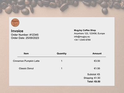 Daily UI 046 – Invoice dailyui dailyui046 dailyuichallenge design graphic design invoice ui