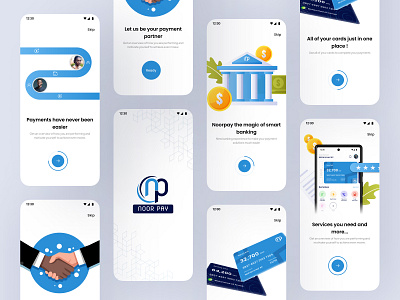 Noor-pay Onboarding app design on boarding screens ui ux