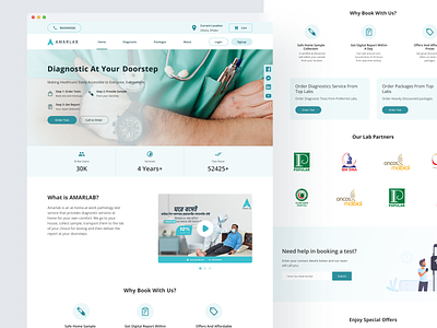 AmarLab Redesign bangladesh designinspiration diagnostictests digitalhealthcare healthcaretech healthtech redesign ui userexperience