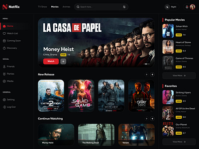 Netflix Redesign design figma netflix uiux web layout