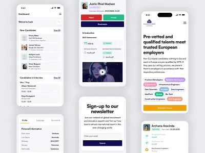 WTE - Growing provider of innovative recruitment animation branding clean design flat graphic design illustration logo mobile app responsive website typography ui ui design user experience user interface ux ux design web web app website