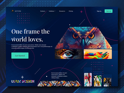 Art Work Website art frame design art frame website design art work landing page art work web design figma web design gradient landing page landing page design ui ux landing page design ui ux website design uiux website ux art web design website design