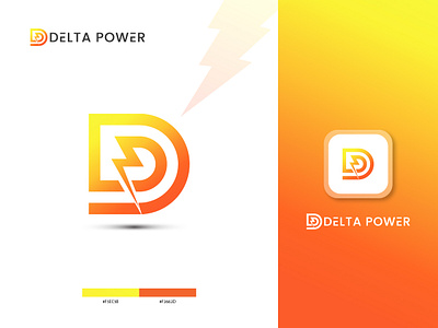 Delta Power Logo Design branding d letter logo electricity energy environment graphic design lighting logo power renewable energy