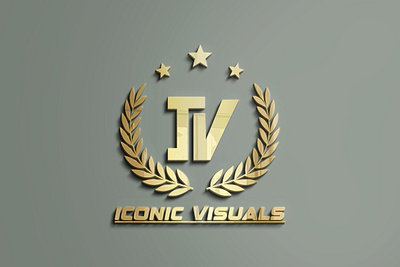 Iconic Visuals Logo Design branding combination mark design graphic design iconic visuals iconic visuals logo design illustrator logo logo design vector word mark