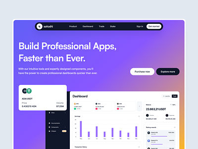 Satoshi - Web3 and Finance Bootstrap Theme analytics application bootstrap charts dashboard design system elegant elements minimal styleguide template ui ux web app