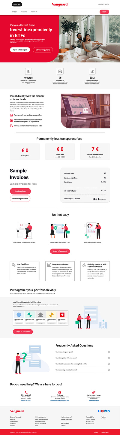 Landing page Redesign for a ETF (Funding) Company branding creative dashboard design graphic design home page landing page ui ux
