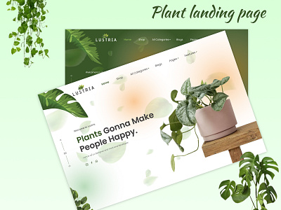 Plant Landing Page 3d animation appdesign appdevelopment branding design designinspiration dribbble graphic design illustration logo motion graphics ui