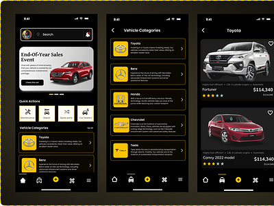 Automobile automobile car mechanic product design sales ui uiux design vehicle