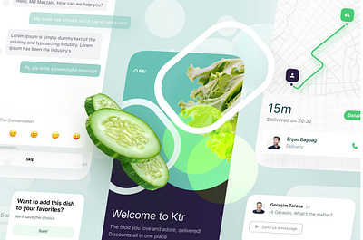 KTR Food App app design food app green ui ui design ux