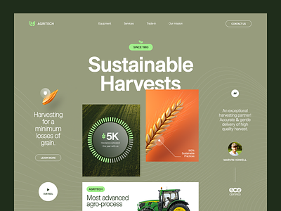 Landing Page for Agriculture Company design homepage landing landing design landing page landing page design web web design web page web site website website design