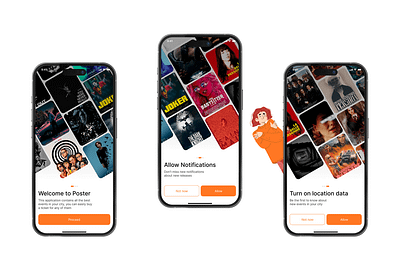 Poster Application(Events Near You) adobe adobe xd app application availability book book event data design event event app event location figma location login notification online ticket signup tickets ui