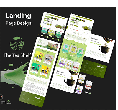 Landing Page Design| The Tea Shelf branding graphic design landingpage ui ux uxui webdesign webdesignforcoffee