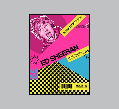 Poster Ed Sheeran branding design graphic design illustration poster typography ui