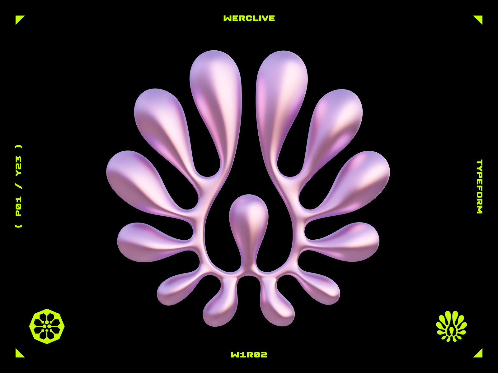 TYPEFORM : W1R02 3d art branding digital emblem illustration letter logo logotype mase maserekt monogram symbol typography ui visual w werclive