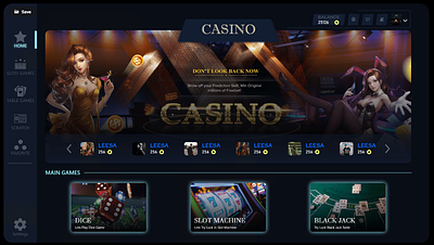 Casino website Design casino graphic design ui web desgin