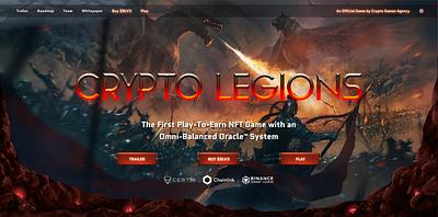 Crypto Legions - Web Design branding graphic design ui web design