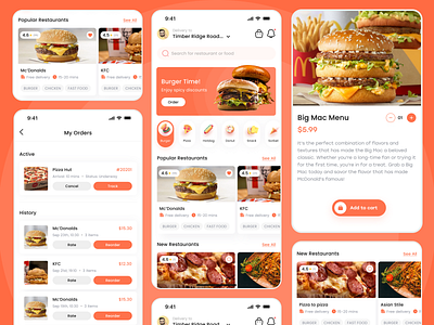 Food Delivery App Design clean delivery design food minimal mobile order ui ux