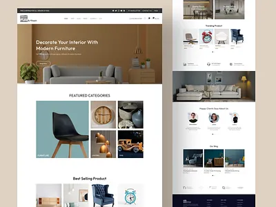 Artisan- E-commerce Furniture landing page design e commerce furniture landing landingpage landingpagedesign modranfurniture ui uidesign uiux ux uxdesign web wood