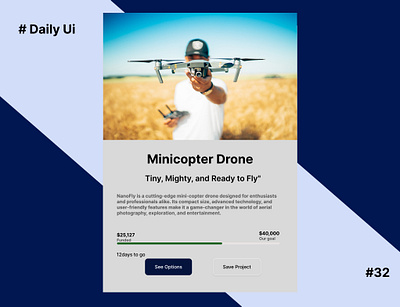 Crowd funding UI Design design ux