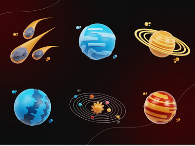Space 3D Icon 3d 3d icon astronomy blender 3d graphic design icon illustration planet solar system space