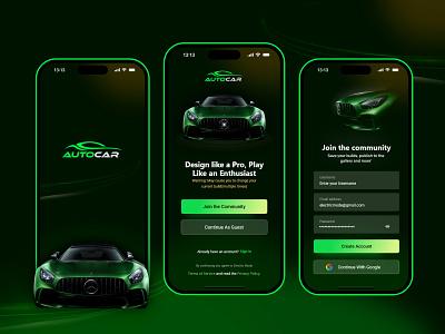 Electric Cars Concept Design App 3d animation branding graphic design logo motion graphics ui