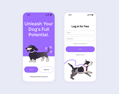 DoggyCare — mobile pet helper app dogs illustration mobile mobile app mobile design pets ui ux