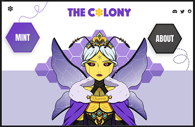 COLONY - NFT Mint Website Design graphic design mint nft nft mint web design