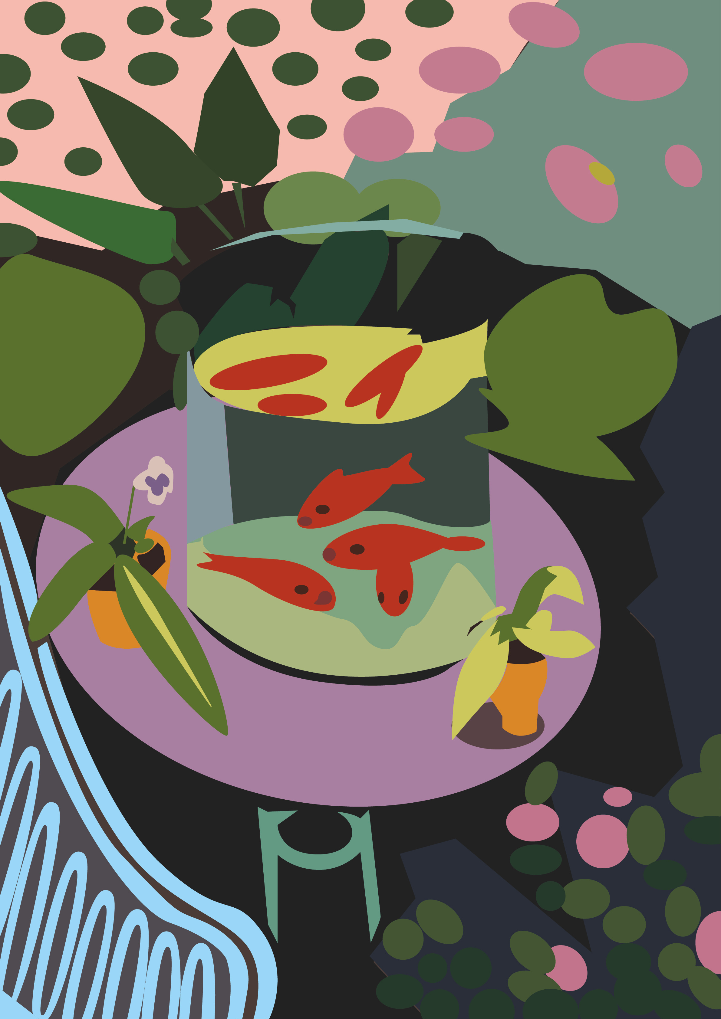 Color connect exersize Matis adobe adobe illustrator color color exersize fish flowers illustration illustrator matis