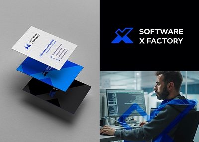 X Factory App Logo brand branding design graphic design logo typography ui ux vector
