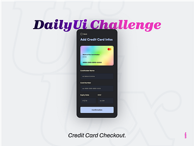 #DailyUi Day 2 - Credit Card Checkout. app design graphic design illustration ui ux