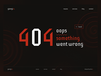 404 Page 404 app design error page not found portfolio ui uiux ux web web design