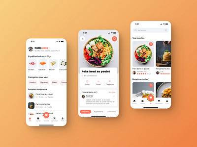 Cooken app application branding design figma food graphic design healthy illustration interface logo restaurant ui ux vector