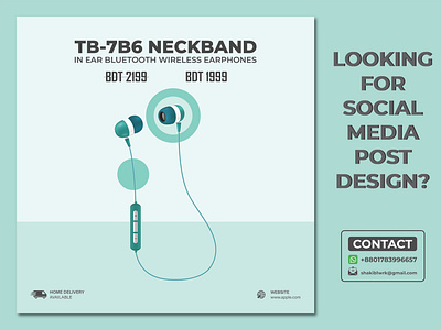 Social Media Poster Design for Neckband Gadget banner banner ads banner design branding branding design brochure design cover cover design design facebook ads flyer flyer desigfn graphic design instagram ads logo post design poster poster ads poster design social media poster