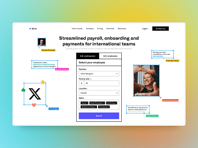 Payroll and payments app for teams (Revolut/Wise competitor) accounting app hero hr job money pay payment payroll revolut salary transfer ui wallet wise