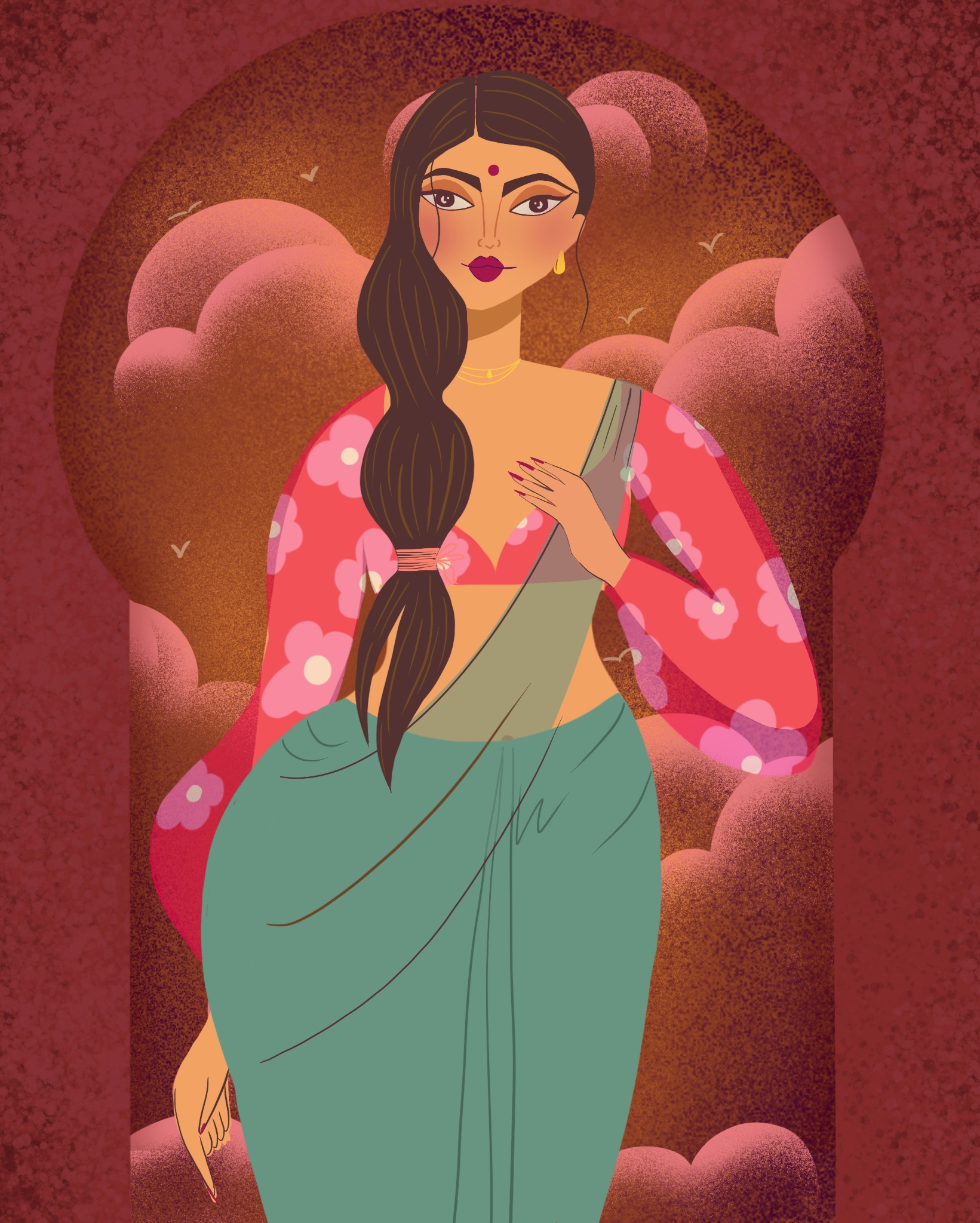 Cryptic Femmes character design desi digital illustration graphic design