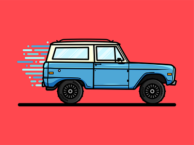 Bronco adobe blue bronco car design enamel pin ford graphic design illustration illustrator lineart lines pin sticker truck vector vehicle