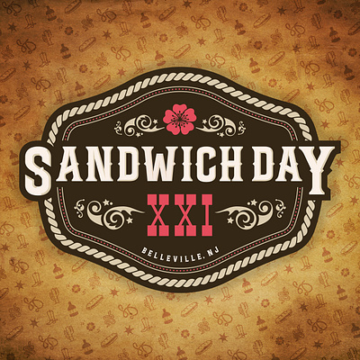 Sandwich Day XXI cherry blossoms logo logo design sandwich sandwich day western