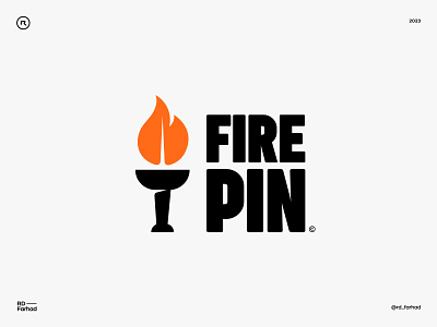 Firepin - Logo, Logo Design, Creative logo, Fire logo Design app icon logo brand brand designer brand identity business logo colorful colorful logo fire logo firepin logo fun fun logo gradient logo design minimal logo modern logo professional logo simple torche trendy vector