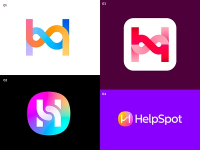 HelpSpot - Infinity Concepts branding creative branding creative logo freelance gradient logo help infinity jeroen van eerden lettering logo logos loop monogram spot startup symbol visual identity design