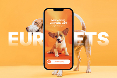 Eurovets- UAE's Largest B2B veterinary Platform app branding typography ui ux