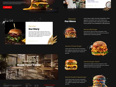 Big Monsta Burger Website Design branding graphic design ui