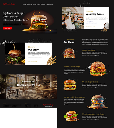 Big Monsta Burger Website Design branding graphic design ui