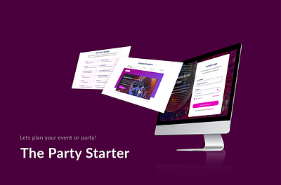 The Party Starter ui design ui ux design user experience design user interface design ux design ux research website design