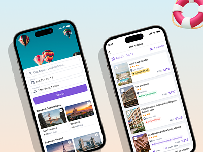 Hotel Booking App UI/UX app design booking app case study travel