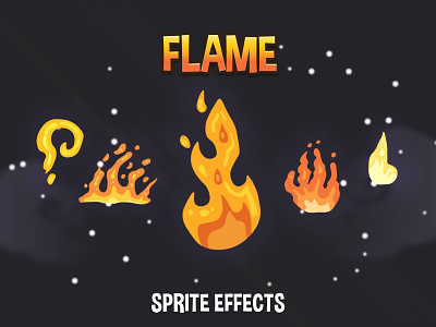 Cartoon Fire Flame Animation Sprite Set 2d art asset assets effect effects fantasy fire flame game game assets gamedev indie indie game rpg sprite sprites vector