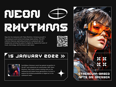 Cyberpunk Neon Rhythms NFT Post art crypto cyberpunk nft post ui
