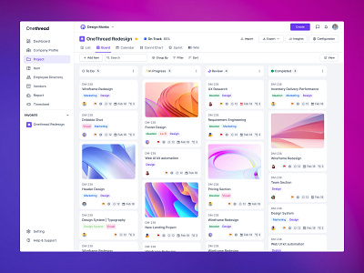 OneThread | Project Management Web App Redesign app app ui application asana branding clickup design jira linear product design project management trend ui user experience user interface web app